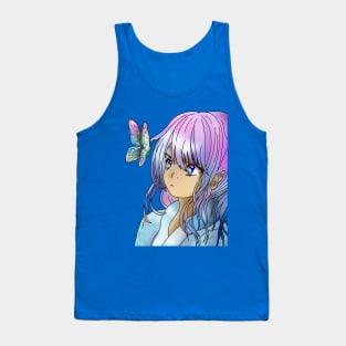 Beautiful druid elf girl with a butterfly Tank Top